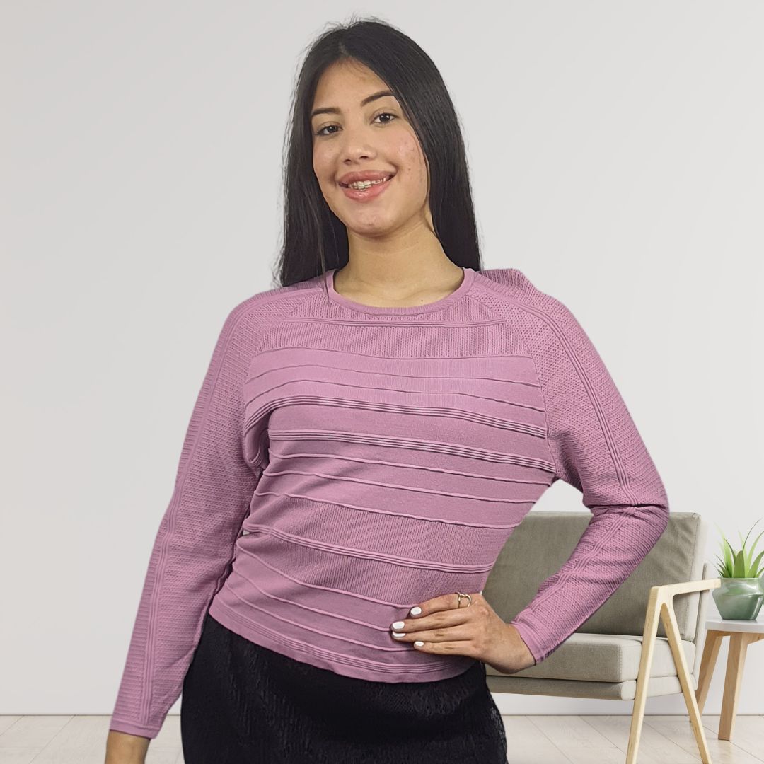 Blusa Vero Moda Lila Style KNIGHT L/S KNIT(UM)