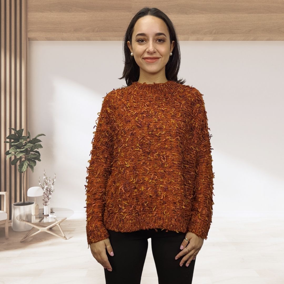 Sweater  Vero Moda Marron  Style CHELSEA HYPE L/S KNIT(BN-CT-2)