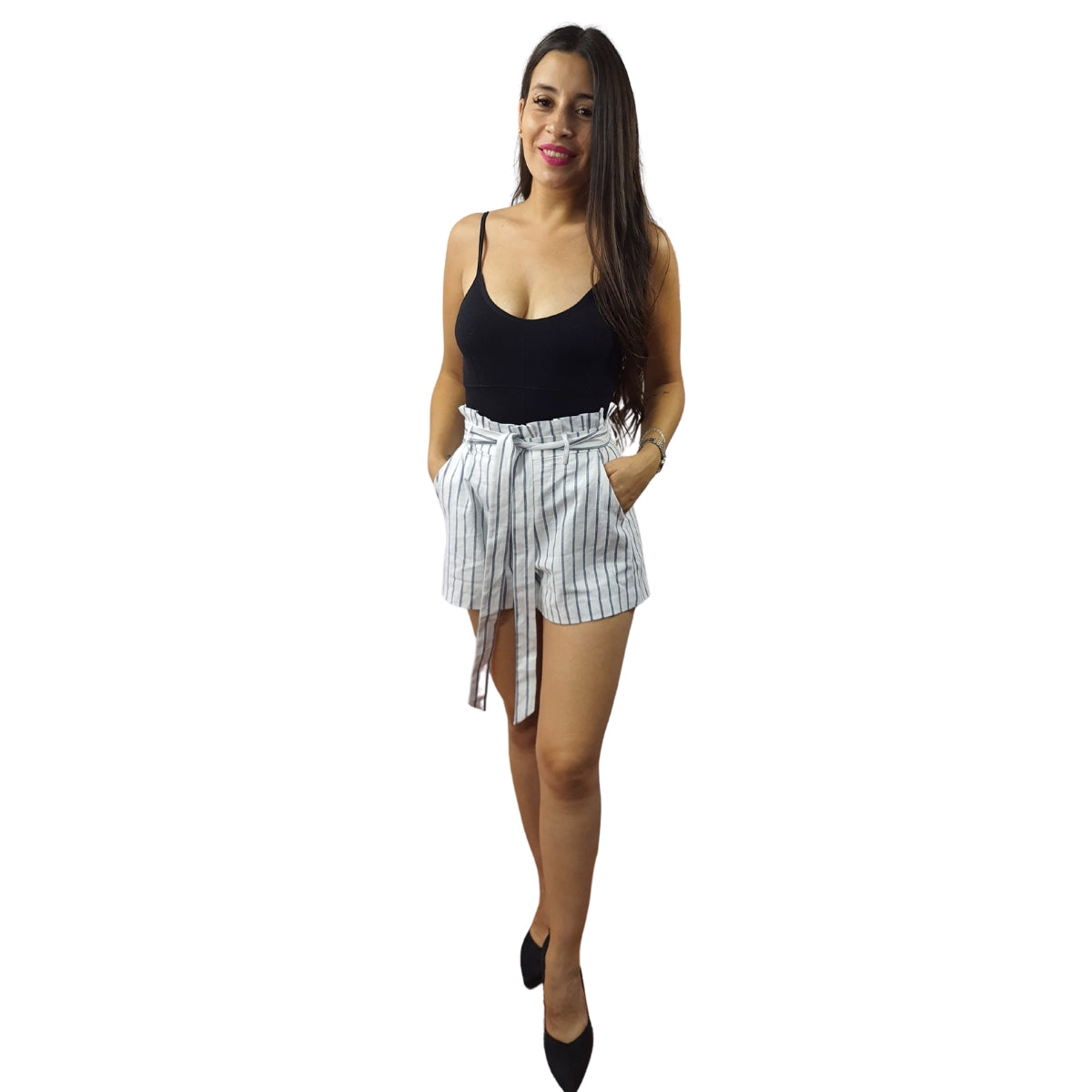 Short Vero Moda Blanco Style NARGIN STRIPE SHORTS(SL)