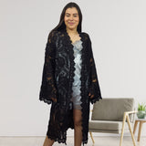 Bata de Pijama Vero Moda Negro Style LAUGH L/S ROBE(HOMEWEAR)