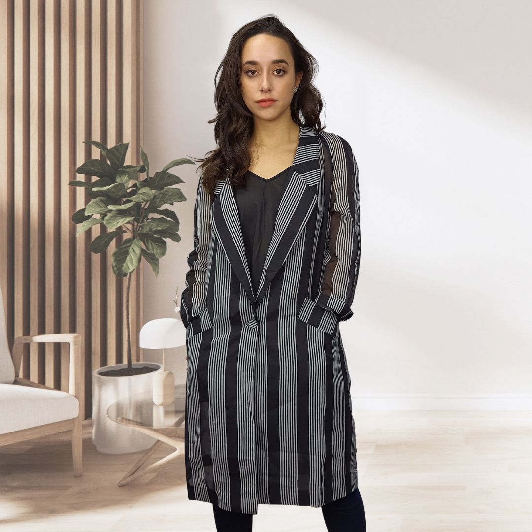 Blazer Vero Moda Negro  Style BRIANNA 3/4 BLAZER(VMC-NE-CT-2)