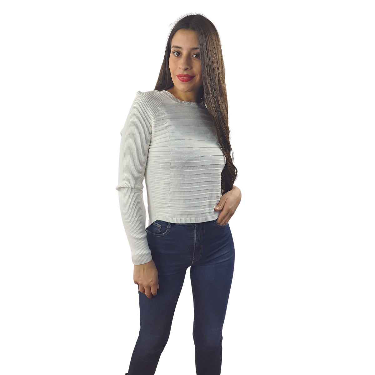 Sweater Vero Moda Blanco Style LYNN L/S KNIT(NL)