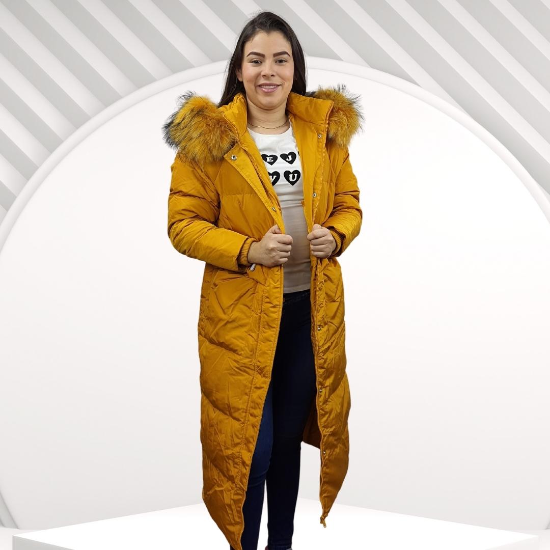 Parka Vero Moda Mostaza Style CHOICE LOGIE LONG DOWN COAT-OR