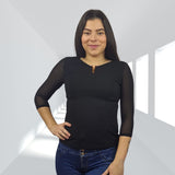 Blusa Vero Moda Negro Style TIFFANY 3/4 JERSEY TOP(VMC-UM)