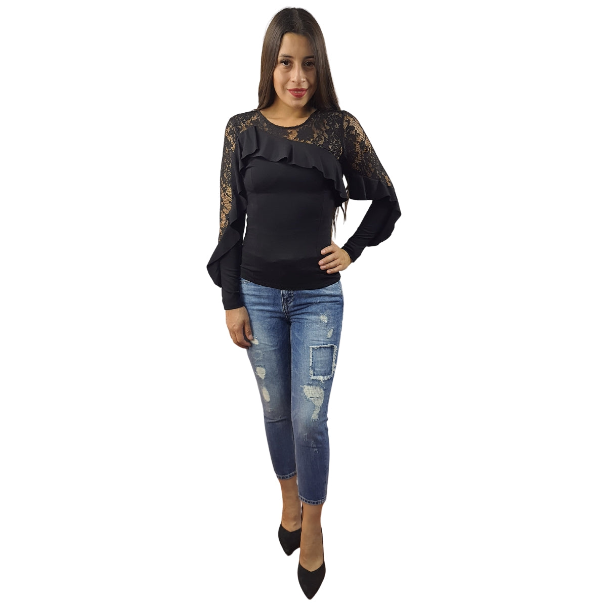 Blusa Vero Moda Negro Style BILLION L/S TOP(VMC-NN)