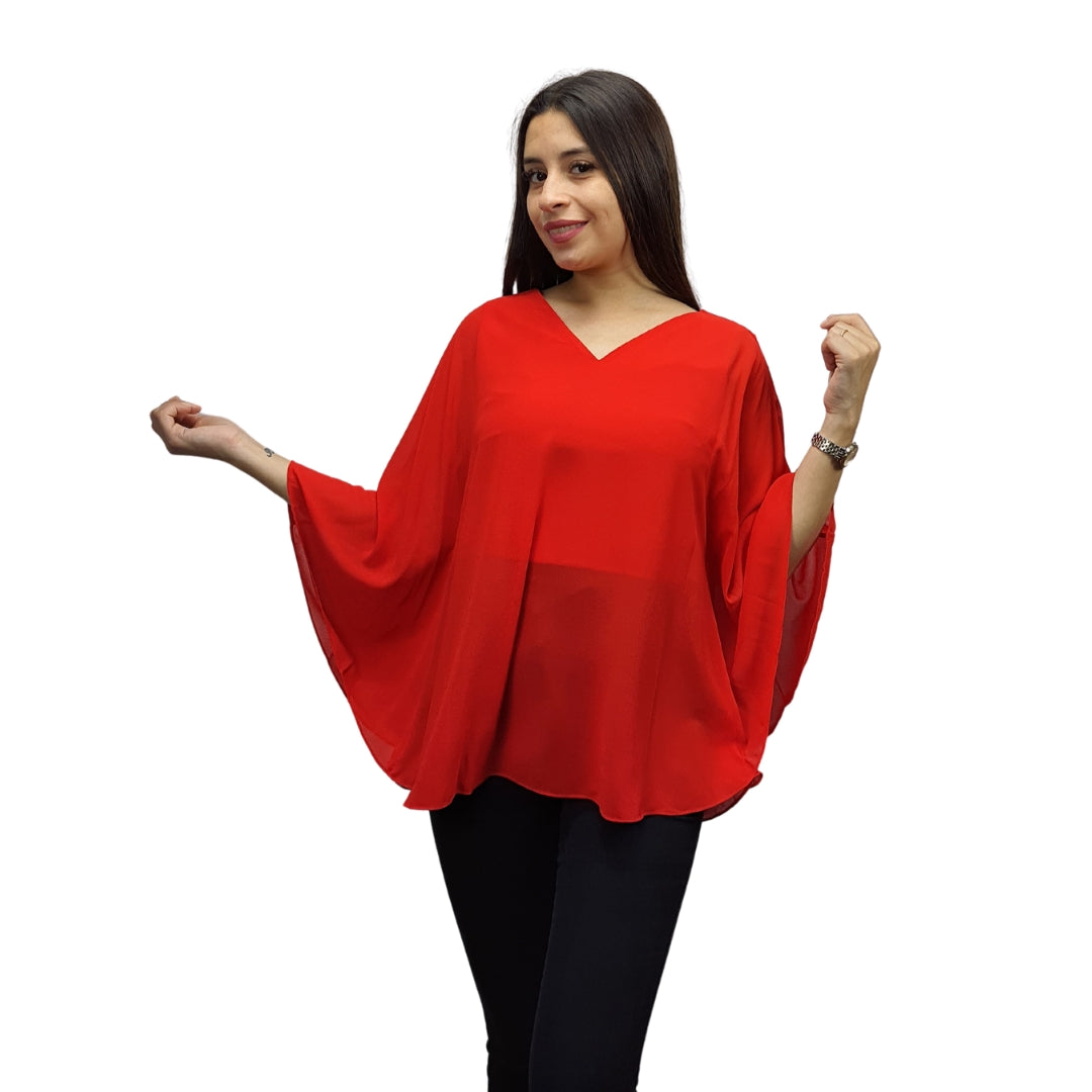 Blusa Vero Moda Rojo Style JUNO 3/4 TOP(VMC-PM-ET-3)