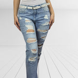 Jeans Vero Moda Azul Claro Style XENIA 7/8 BOYFRIEND JEANS(BN-CT-2)