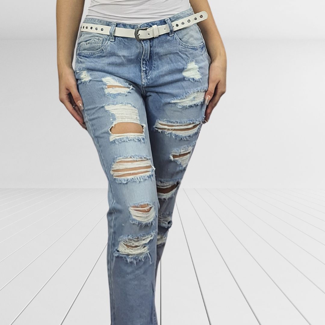 Jeans Vero Moda Azul Claro Style XENIA 7/8 BOYFRIEND JEANS(BN-CT-2)