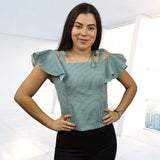 Top Vero Moda Verde Style LILY S/S TOP(TP)