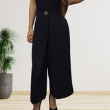 Pantalon Vero Moda Negro Style OPTIC 7/8 WIDE PANTS(UR)