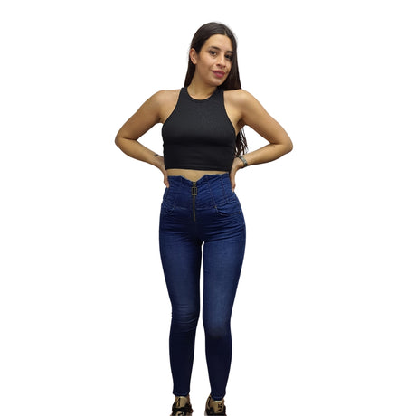 Jeans Vero Moda Azul Oscuro Style EMILY HW X-SLIM JEANS(BT)