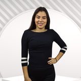 Blusa Vero Moda Negro Style KAY 3/4 TOP(MM)