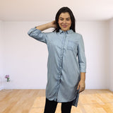 Camisa Vero Moda Azul Claro Style ISAAC 3/4 DENIM SHIRT(MW-EC-2)