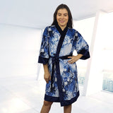 Bata de Pijama Vero Moda Azul Style KIMO 3/4 ROBE(HOMEWEAR)