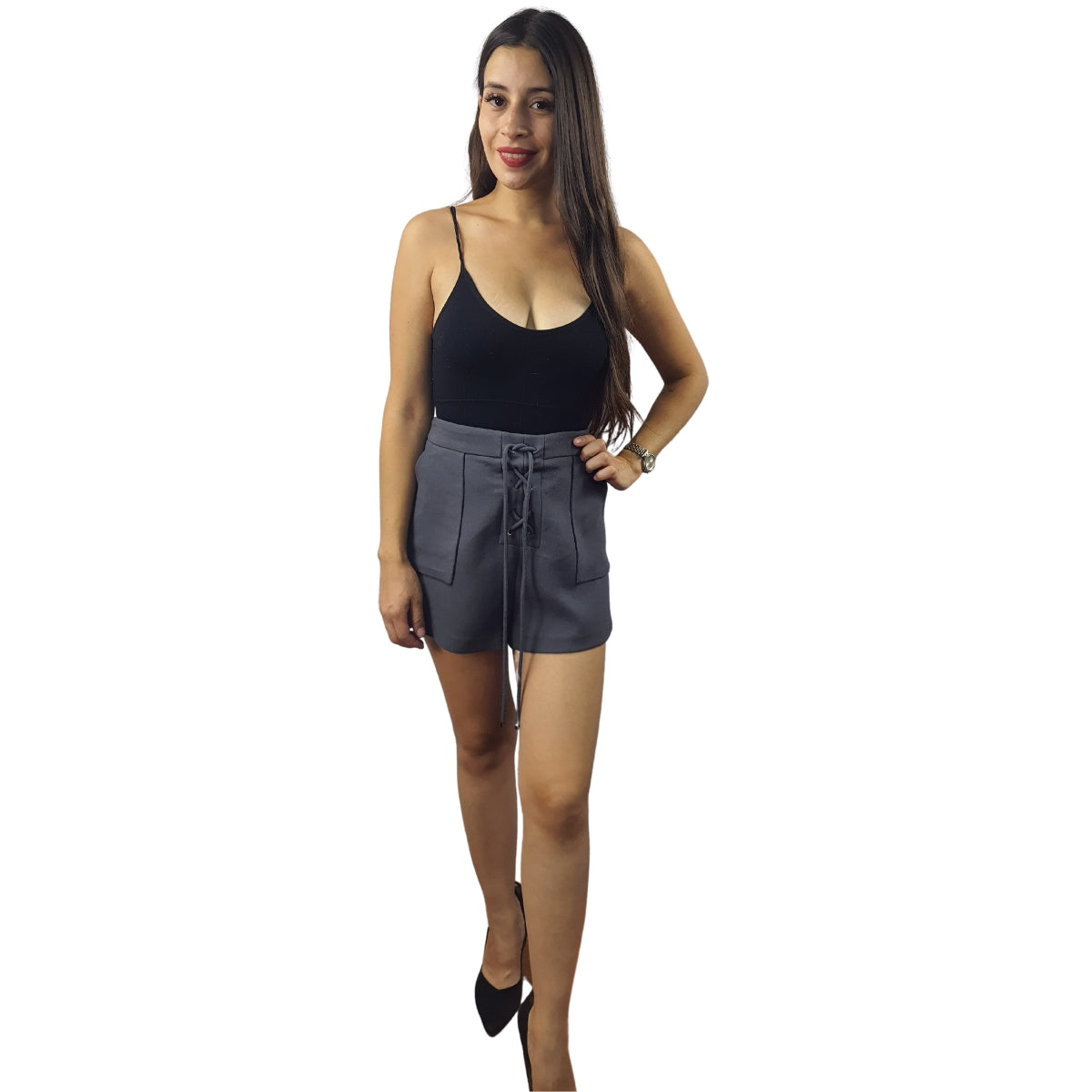 Short Vero Moda Gris Style PRIMROSE SHORTS(UM)