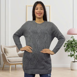 Sweater Vero Moda Gris Style SELENA L/S LONG KNIT(BN-EC-2)