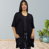 Tapado Vero Moda Negro Style TESSA JERSEY PONCHO(TP)