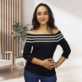 Top Vero  moda Negro  Style NESSA 3/4 TOP(TP)