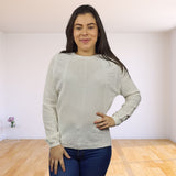 Blusa Vero Moda Blanco Style MYRA L/S KNIT(RN)