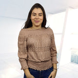 Top Vero Moda Chocolate Style NIMO 3/4 TOP(NR)