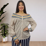 Blusa Vero Moda Marron Claro Style NOZZLE L/S SHIRT(LL)