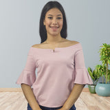 Blusa Vero Moda Rosa Vieja Style DIAMOND 1/2 JERSEY TOP(VMC-TP)