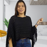 Poncho Vero Moda Negro Style HEATHER L/S KNIT(EL)