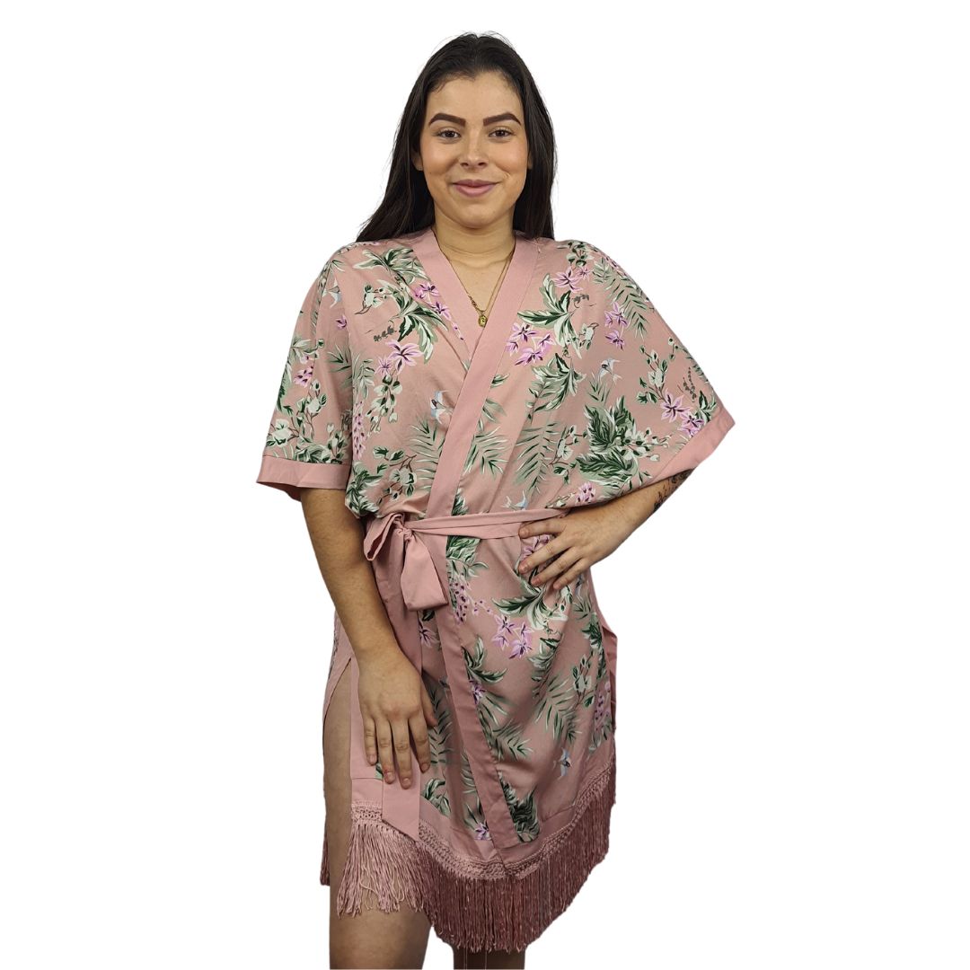 Bata de Pijama  Vero Moda Rosado Style JULIE 1/2 ROBE(HOMEWEAR)
