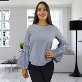 Blusa Vero Moda Celeste Style VICTORIA L/S TOP(NR)