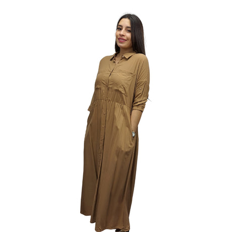 Vestido Vero Moda Marron Claro Style VAULT 1/2 SHIRT(FL)