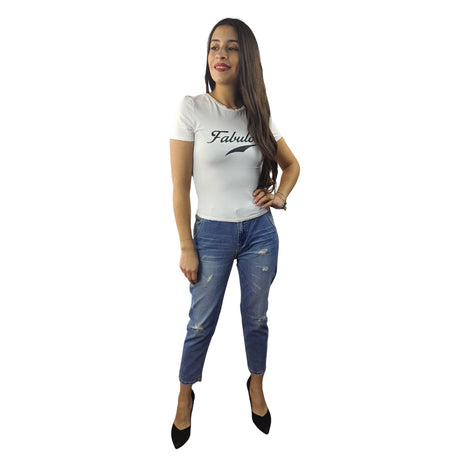 Jeans Vero Moda Azul Claro Style METTLE 7/8 MICRO CARROT JEANS(MP)
