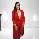 Blazer Vero Moda Rojo Style CARNATION 3/4 BLAZER(VMC-PM-ET-3)