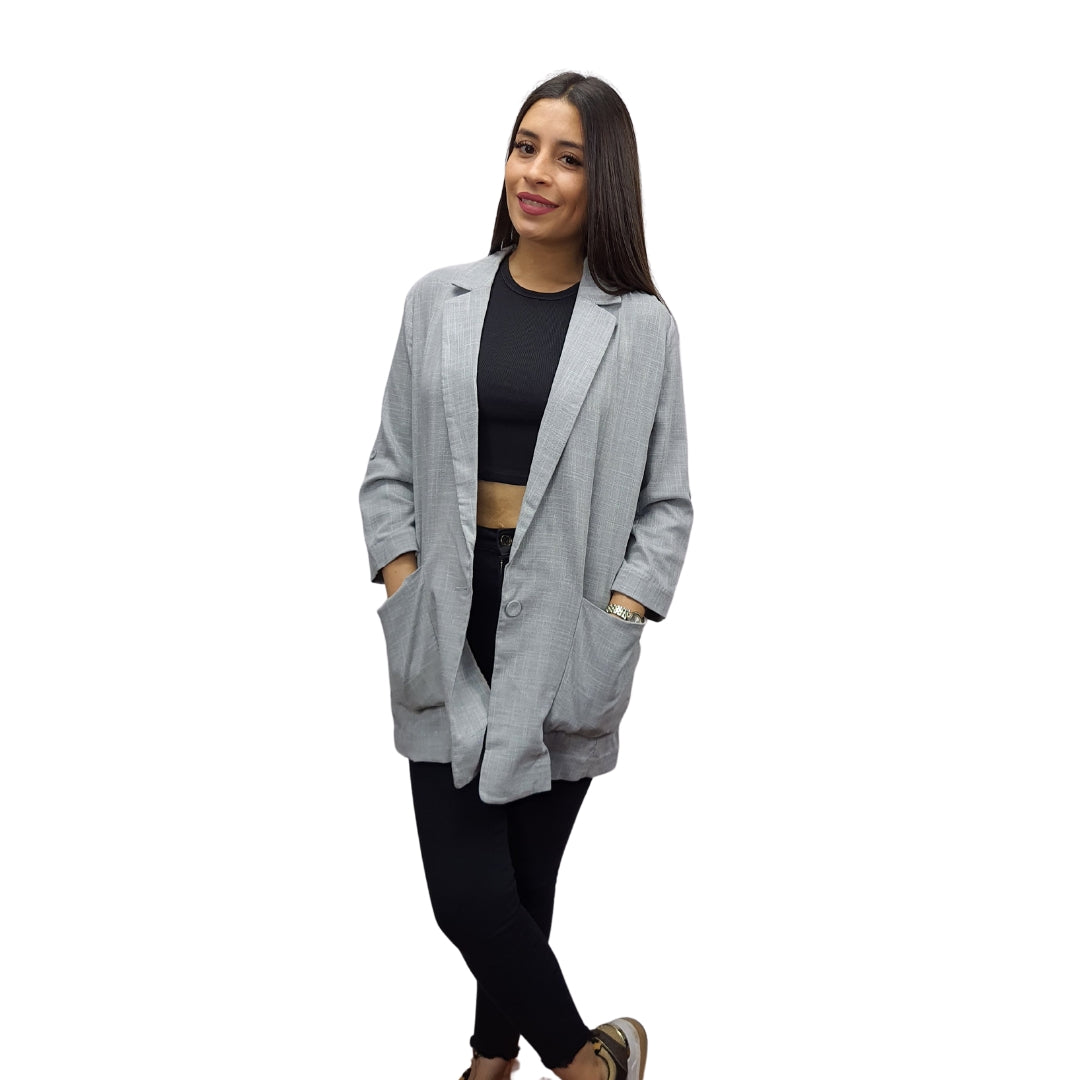 Blazer Vero Moda Gris Style DAWN 3/4 BLAZER(MM)