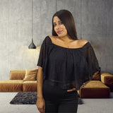 Top Vero Moda Negro Style JENNY SHORT LOOSE S/S TOP(CR)