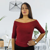 Blusa Vero Moda Vino Style SIX 1/2 KNIT(VMC-CR)