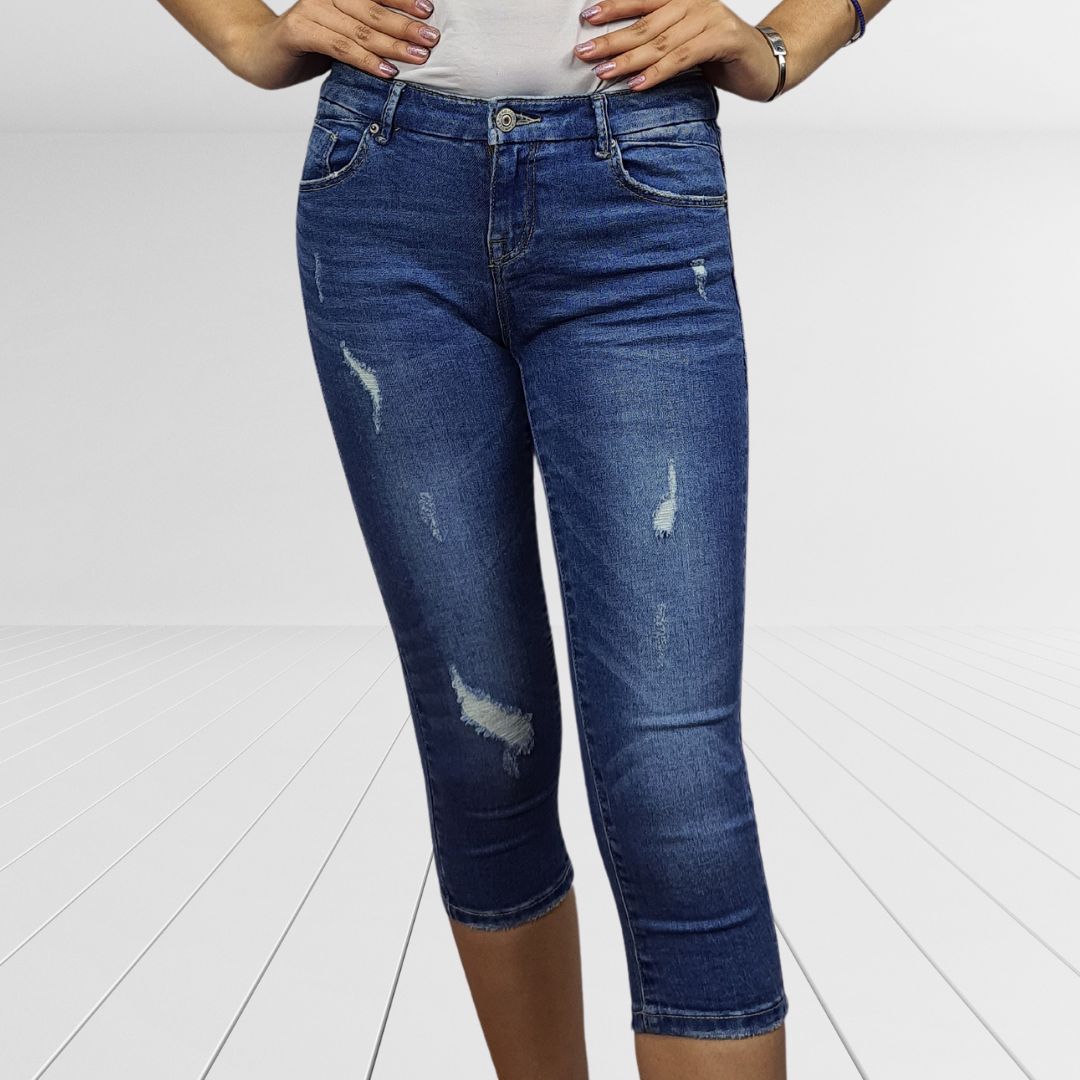 Pescador Vero Moda Azul Style SEED 3/4 X-SLIM JEANS(HH)