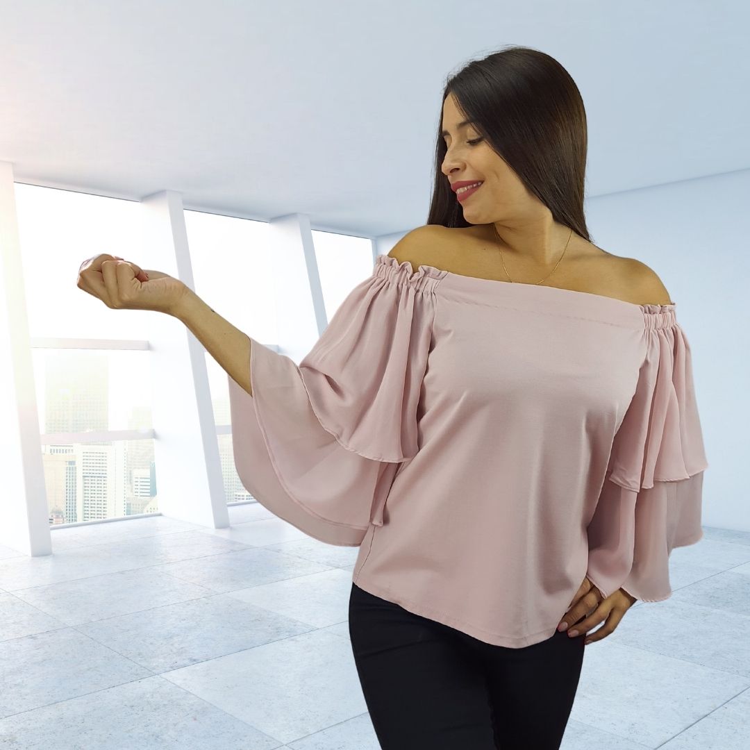 Blusa Vero Moda Rosa Vieja Style FLORE 44654 JERSEY TOP(VMC-NC)