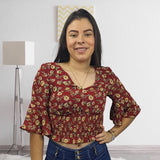 Top Vero Moda Vinotinto Style LI 1/2 TOP(HH)
