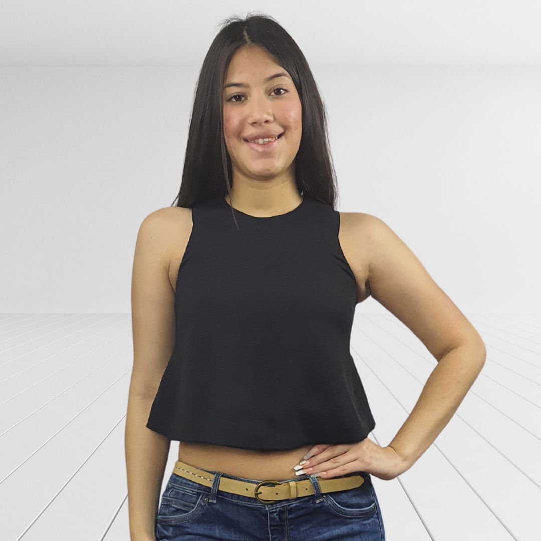 Top Vero Moda Negro Style BEULAH S/L TOP(VMC-TP-ES-3)