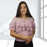 Blusa  Vero Moda Rosa Vieja  Style LOLITA 1/2 WOVEN TOP(VMC-NN)