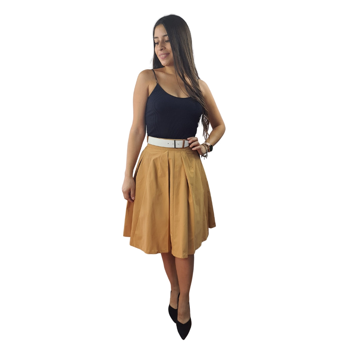 Falda Vero Moda Beige Style MOLLY MIDI SKIRT(BN-ET-3)