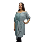 Vestido Vero Moda Verde Style BRIDGE 3/4 LONG SHIRT(FL)