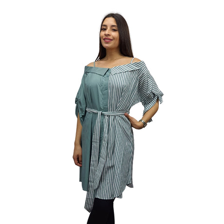 Vestido Vero Moda Verde Style BRIDGE 3/4 LONG SHIRT(FL)