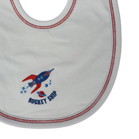Babero Babycottons  M Rockets  C/Impermeable Bco Azul