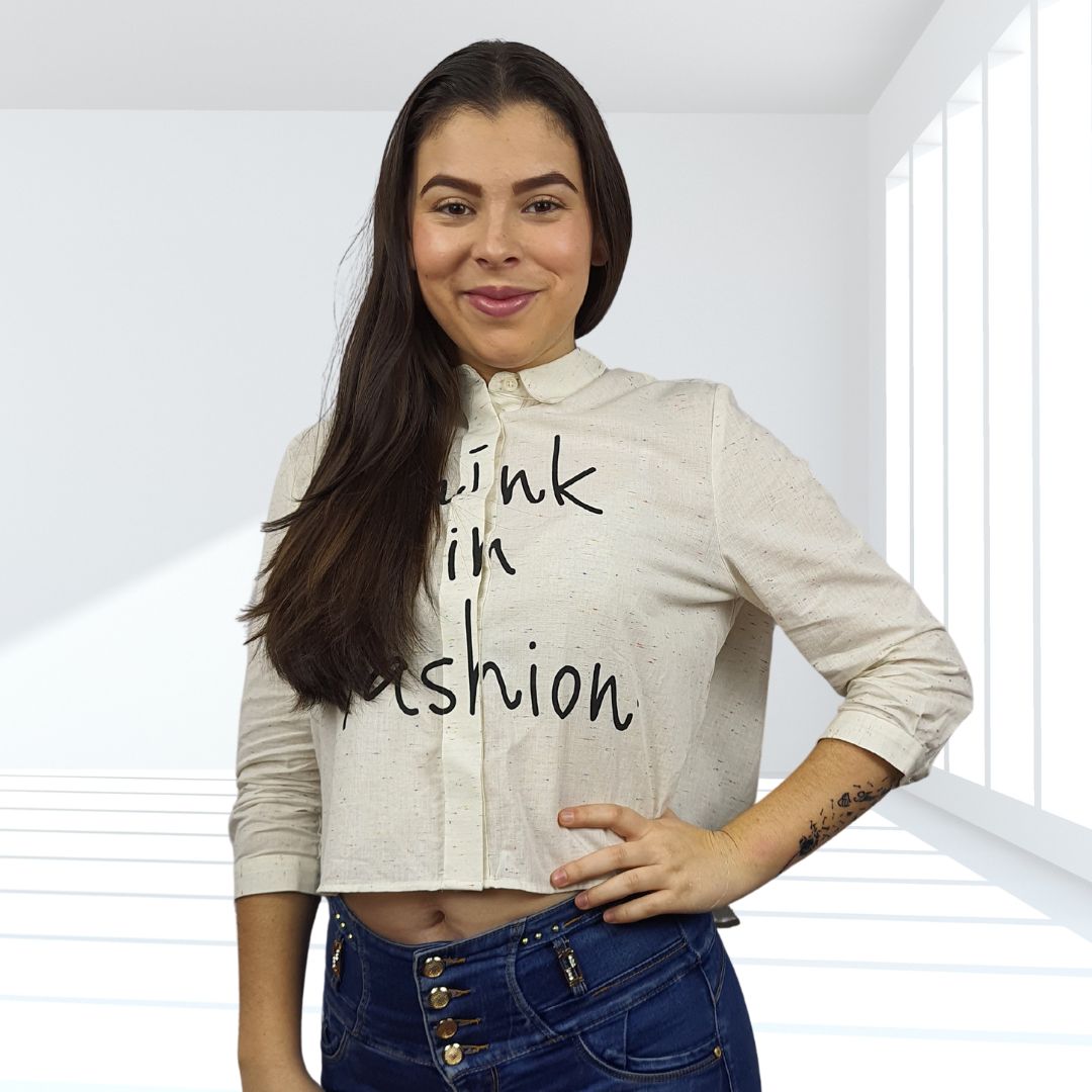 Blusa Vero Moda Beige Style LAYZ ALEX 3/4 SHIRT(MW-CT-3)
