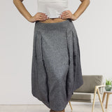 Falda Vero Moda Gris Style PANSY MIDI SKIRT(VMC-UM)