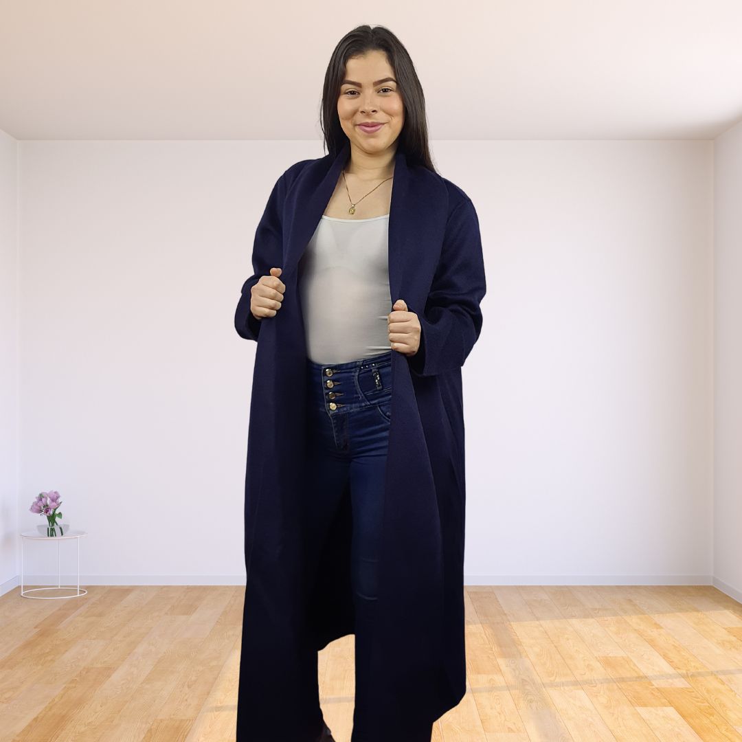 Blazer Vero Moda Azul Oscuro Style INK DF L/S WOOL COAT(COUTUREMADE)