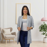 Blazer Vero Moda Gris Style VICTORIA OCEANUS 3/4 BLAZER(VMC-TP)