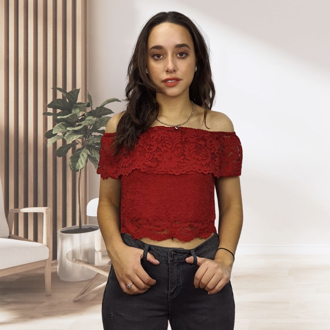 Top Vero Moda Rojo  Style VERA S/S TOP(HH)