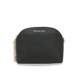 Cartera Michael Kors JET SET TRAVEL Dome Crossbody Leather Md BlackColor BLACK
